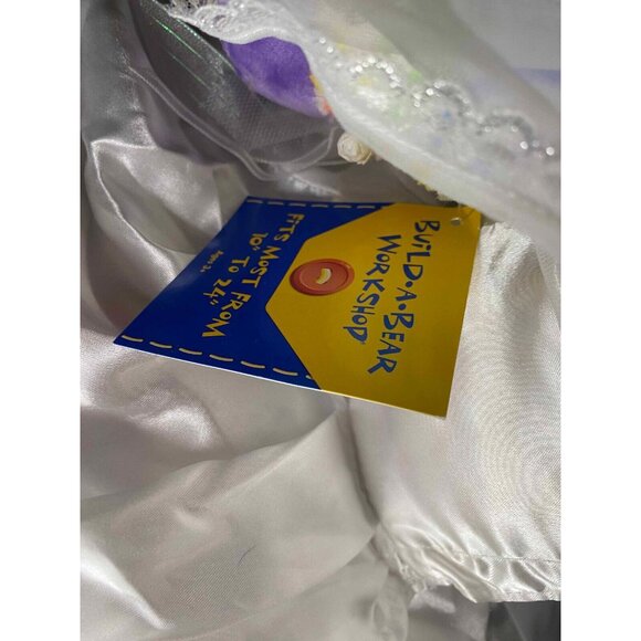 Build A Bear Rainbow Zebra Plush Bride Wedding Dress, Veil, Garter Belt BAB - Picture 5 of 15